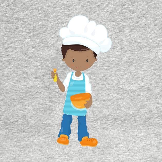 African American Boy, Baking, Baker, Pastry Chef by Jelena Dunčević